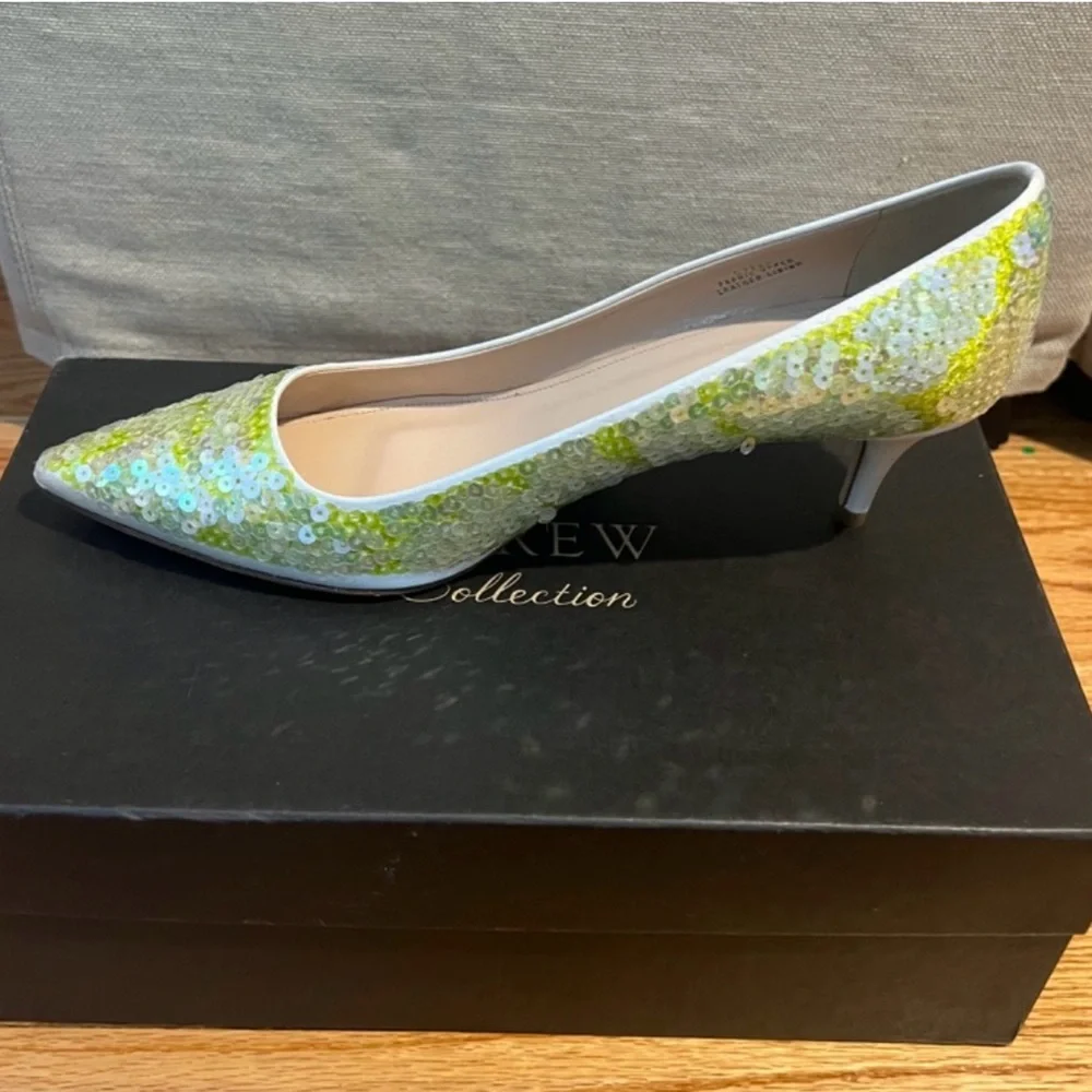 NEW JCrew Collection Sequin Pearl Pump 8.5, fits like 9 - Picture 5 of 5